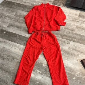 Women's Red Tracksuit Set